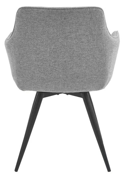 Scaun BALLO, gri/negru, stofa clasica/metal, 56x58x84 cm