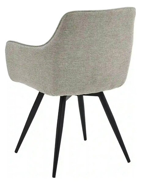 Scaun BALLO, bej deschis/negru, stofa clasica/metal, 56x58x84 cm