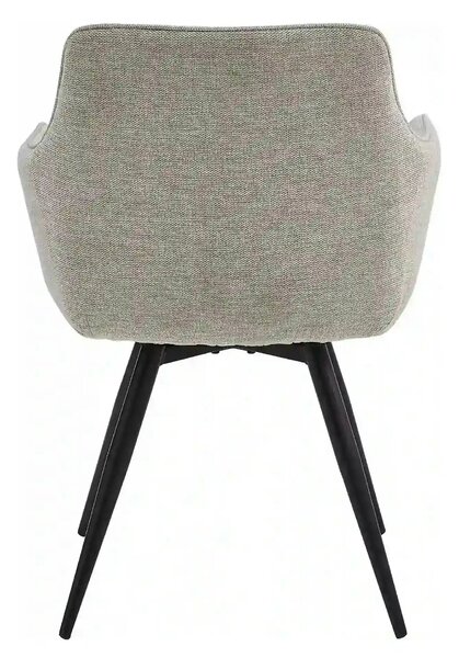 Scaun BALLO, bej deschis/negru, stofa clasica/metal, 56x58x84 cm
