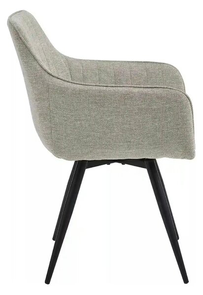 Scaun BALLO, bej deschis/negru, stofa clasica/metal, 56x58x84 cm