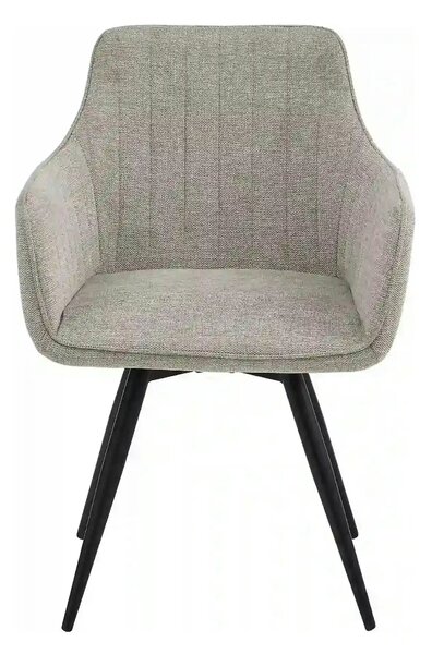 Scaun BALLO, bej deschis/negru, stofa clasica/metal, 56x58x84 cm