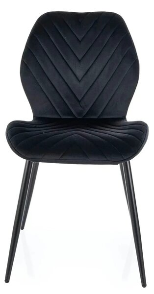 Scaun MIKE, negru - Bluvel 19/negru, stofa catifelata/metal, 48x56x86