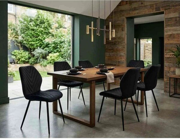 Scaun MIKE, negru - Bluvel 19/negru, stofa catifelata/metal, 48x56x86
