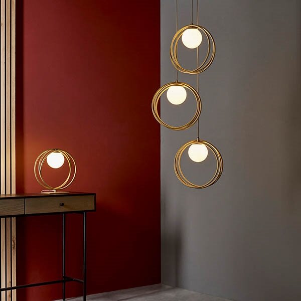 Endon 92491 - Lampă de masă EMILIO, 1xG9/3W/230V, aurie/albă