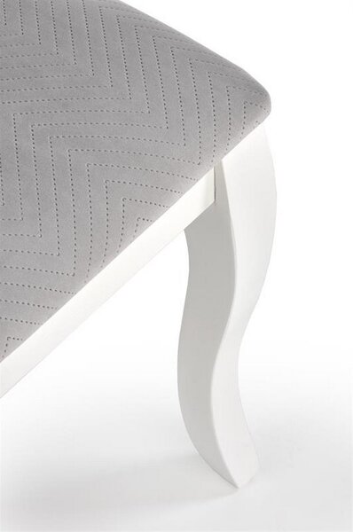 Scaun dining Velo, alb/gri, 44x53x96 cm