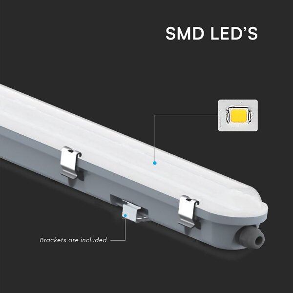 Corp de iluminat LED fluorescent tehnic cu senzor de mișcare LED/36W/230V 6500K IP65 120 cm