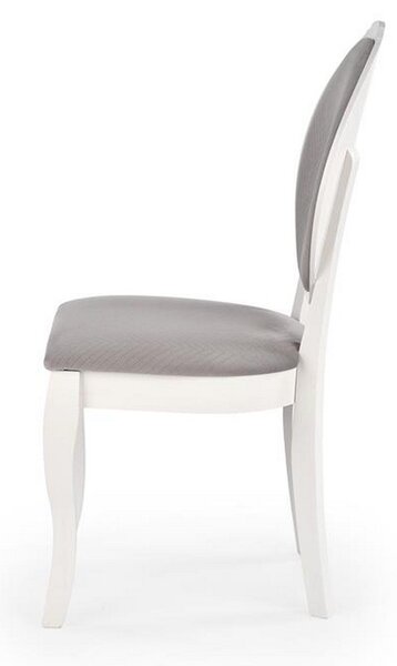 Scaun dining Velo, alb/gri, 44x53x96 cm
