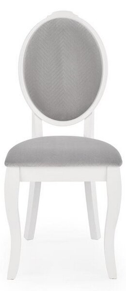 Scaun dining Velo, alb/gri, 44x53x96 cm