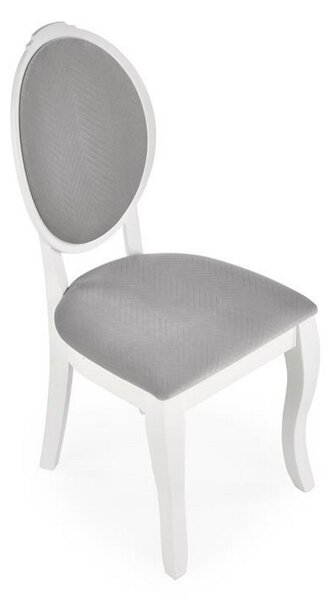 Scaun dining Velo, alb/gri, 44x53x96 cm