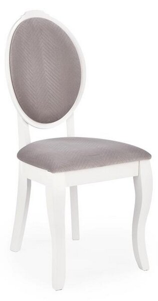 Scaun dining Velo, alb/gri, 44x53x96 cm