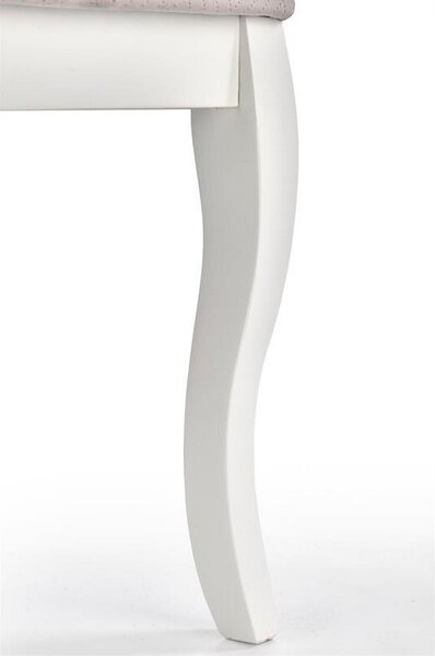 Scaun dining Velo, alb/gri, 44x53x96 cm