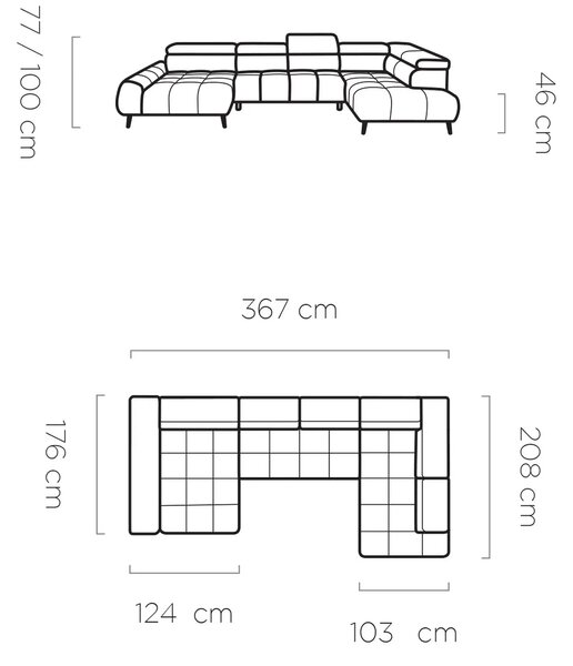 Coltar MAVEL XL, personalizabil materiale Gama Premium, cu reglaj elec