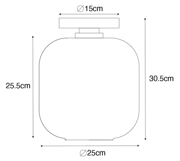 Plafoniera de design din alamă și sticlă chihlimbar - Zuzanna