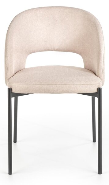 Scaun tapitat K373, bej, 51x57x77 cm