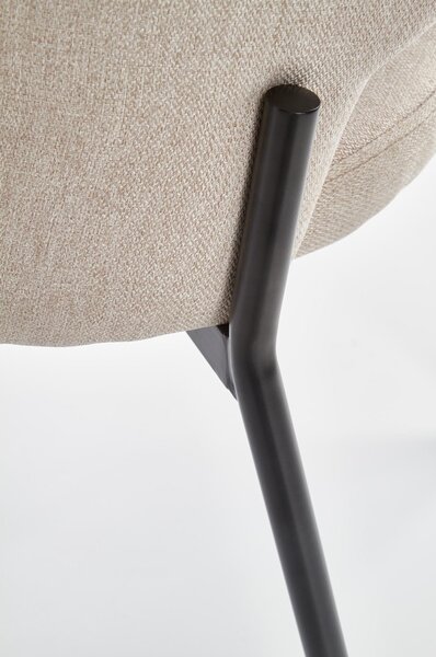 Scaun tapitat K373, bej, 51x57x77 cm