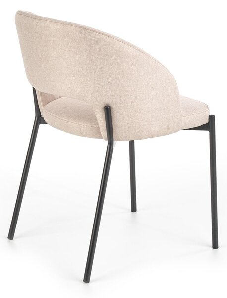 Scaun tapitat K373, bej, 51x57x77 cm