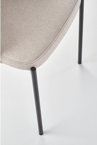 Scaun tapitat K373, bej, 51x57x77 cm