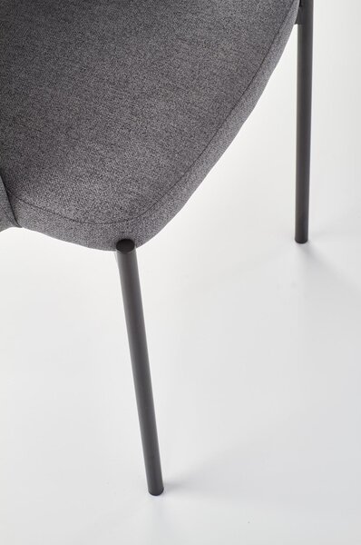Scaun tapitat K373, gri, 51x57x77 cm