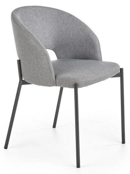 Scaun tapitat K373, gri, 51x57x77 cm