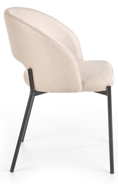 Scaun tapitat K373, bej, 51x57x77 cm
