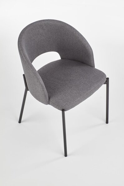 Scaun tapitat K373, gri, 51x57x77 cm