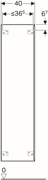 Geberit Citterio dulap 40x37.1x160 cm laterala pe perete gri-stejar-bej 500.554.JI.1