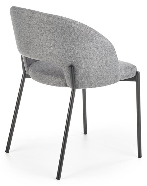 Scaun tapitat K373, gri, 51x57x77 cm