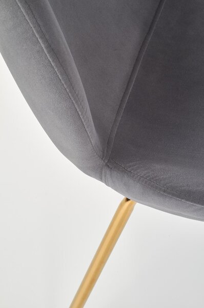 Scaun tapitat K381, gri, 48x58x88 cm