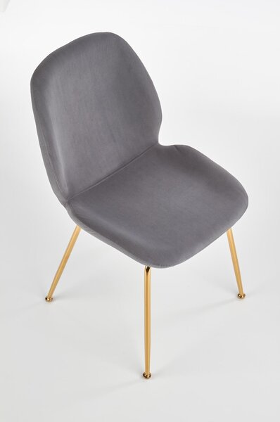 Scaun tapitat K381, gri, 48x58x88 cm