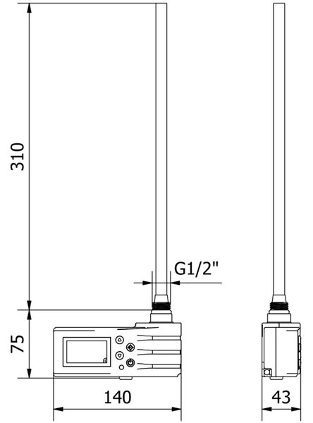 Mexen FA-J1229 încălzitor electric 300 W, negru - W959-0300-70