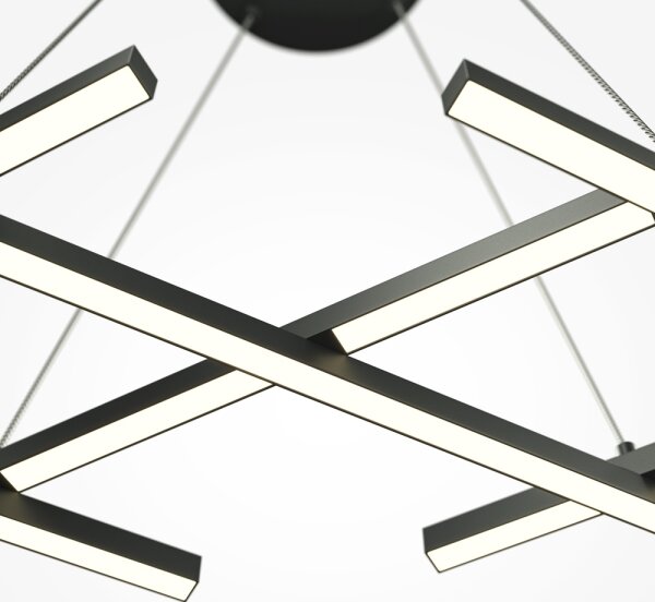 Maytoni MOD244PL-L50BK - Lustră LED suspendată pe cablu HALO LED/40W/230V, neagră