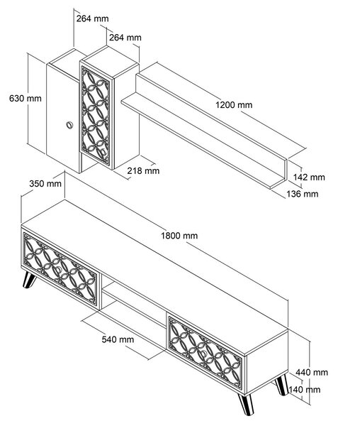 Mobilier living Clara (Nuc + Crem). 1071857