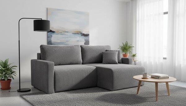 Coltar extensibil RUFIO, universal, stofa catifelata gri - Paso 22, cu