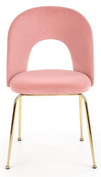 Scaun tapitat K385, roz, 54x59x88 cm