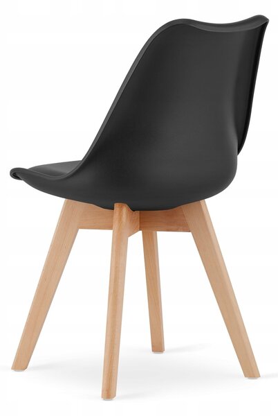 Set de dining 1 + 4, masa ADRIA 120x80cm alb + scaune BALI MARK negru