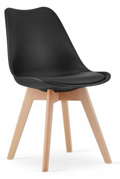 Set de dining 1 + 4, masa ADRIA 120x80cm alb + scaune BALI MARK negru