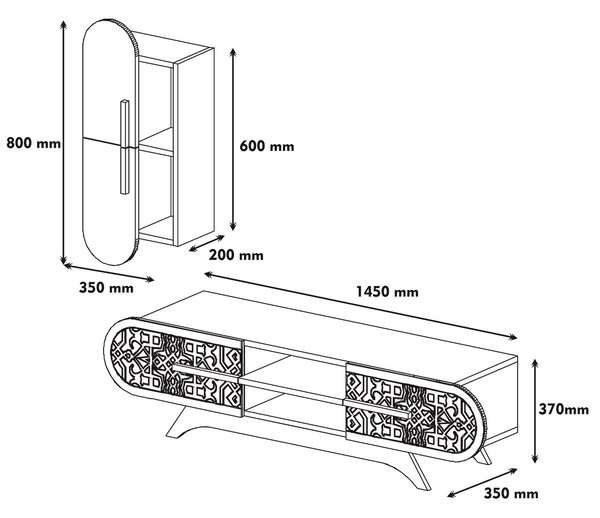 Mobilier living Dolphie 1 (nuc + galben). 1071863