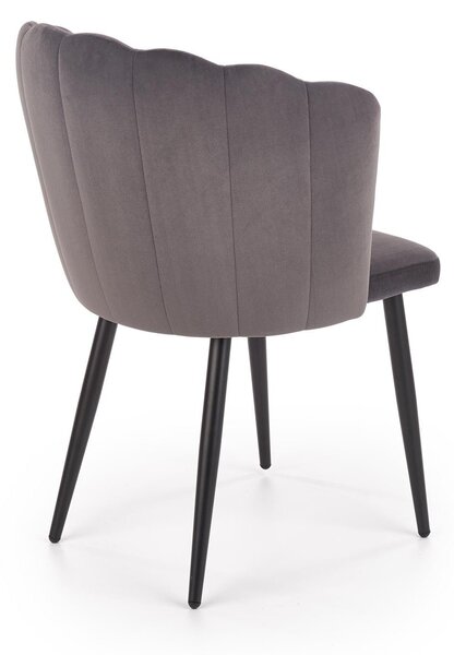 Scaun tapitat K386, gri inchis, 60x58x84 cm