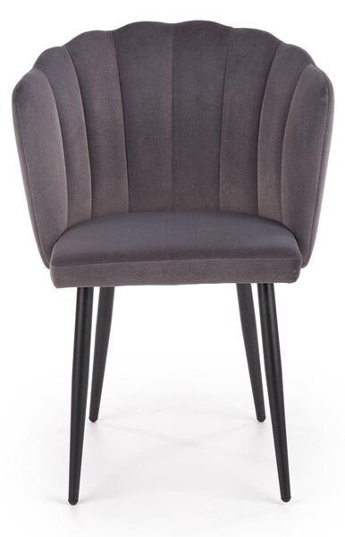 Scaun tapitat K386, gri inchis, 60x58x84 cm