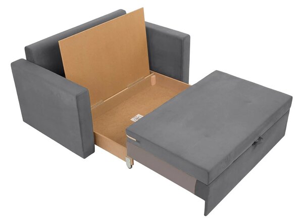 Canapea BUNIO III, stofa clasica gri - Manila 16, 147x88x86 cm