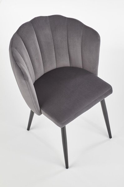 Scaun tapitat K386, gri inchis, 60x58x84 cm