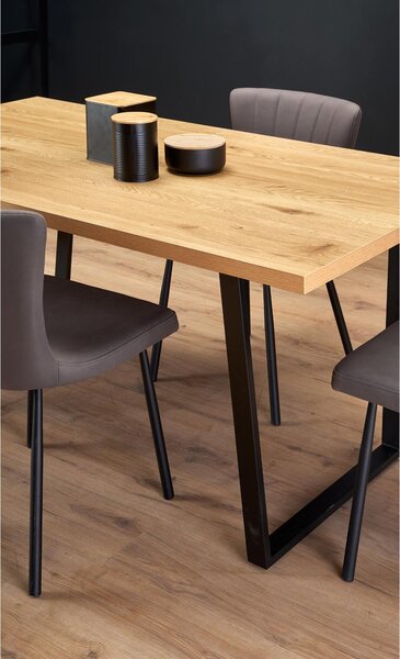 Scaun tapitat K386, gri inchis, 60x58x84 cm