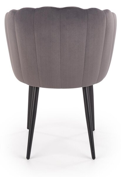 Scaun tapitat K386, gri inchis, 60x58x84 cm