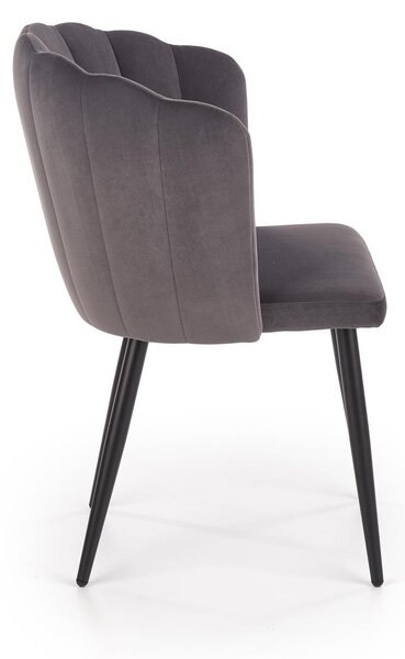 Scaun tapitat K386, gri inchis, 60x58x84 cm