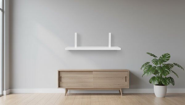 Polita JUNONA LINE, alb, PAL, 50x14x15 cm