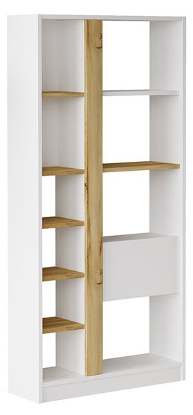 Biblioteca Alive, Alb, 75x25x160 cm
