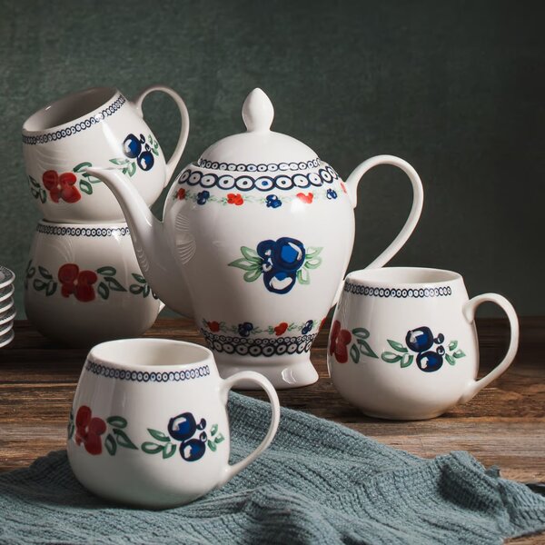 Set servire ceai sau cafea, 12 piese, 6 persoane, Kalina