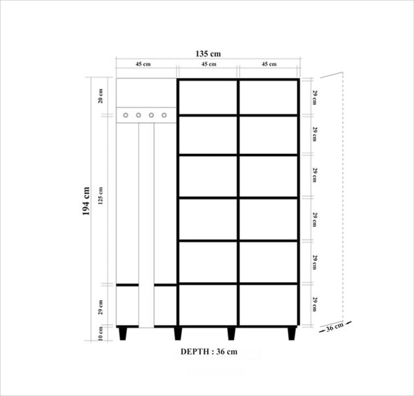 Mobilier hol Garmando 727 (sonoma). 1088268