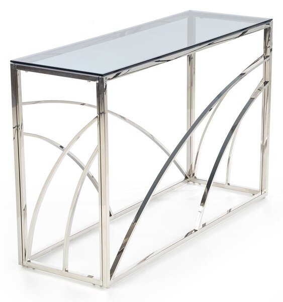 Consola KN5, argintiu/fumuriu, 120x40x78 cm