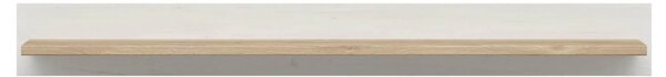 Polita LOKSA, alb/stejar, PAL laminat, 143x24x17 cm